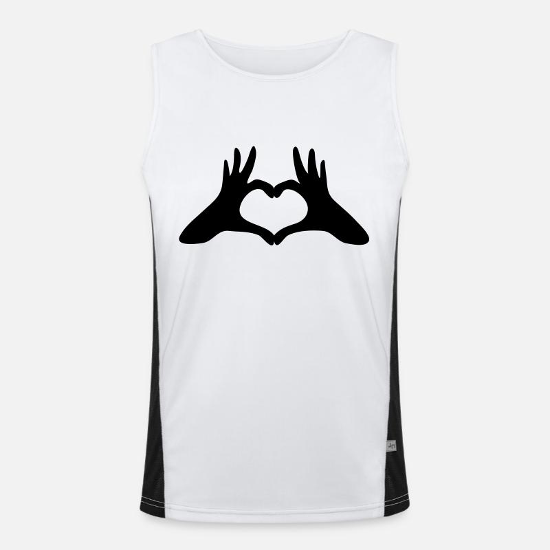 Mains de coeur Débardeur respirant contrasté Homme 