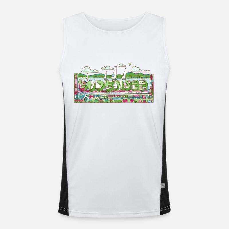 Bodensee Funktionelles Kontrast-Tank Top für Männer 