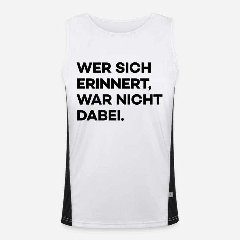 Wer sich erinnert (Spruch) Funktionelles Kontrast-Tank Top für Männer 