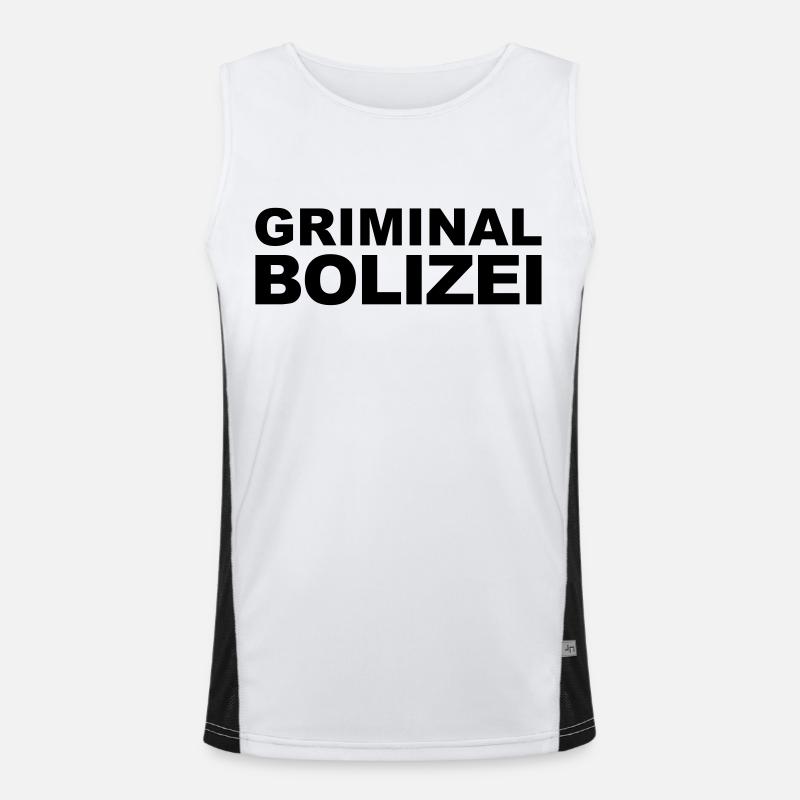 Griminal Bolizei Funktionelles Kontrast-Tank Top für Männer 