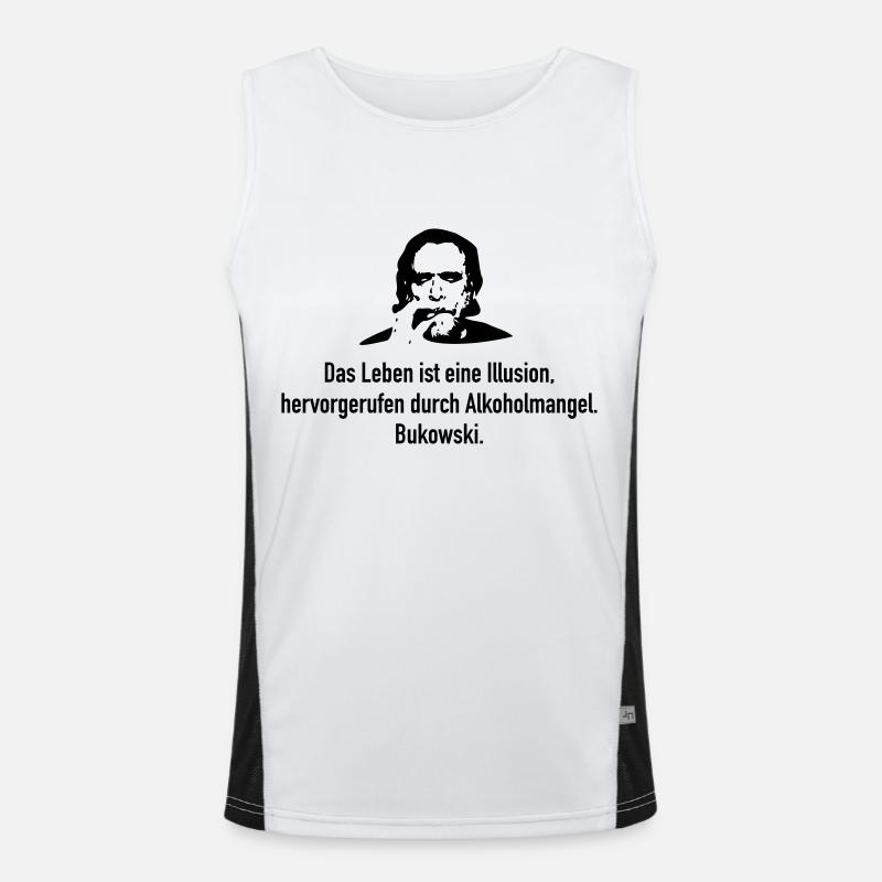 Bukowski: Das Leben ist eine Illusion, hervorgeru Funktionelles Kontrast-Tank Top für Männer 