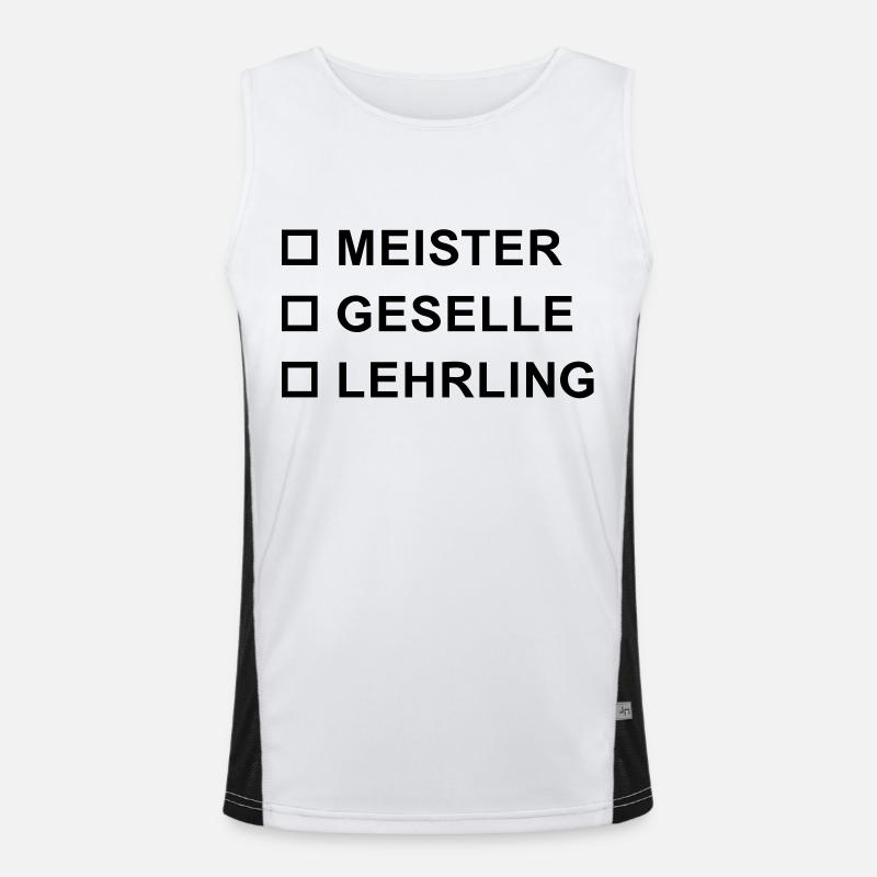 Master Journeyman Apprentice - Men's Functional Contrast Tank Top  - white/black