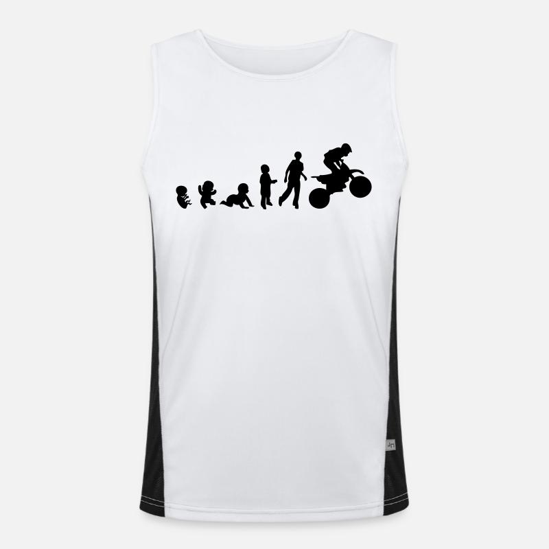 Evolution human rights motocross sports Men's Functional Contrast Tank Top 