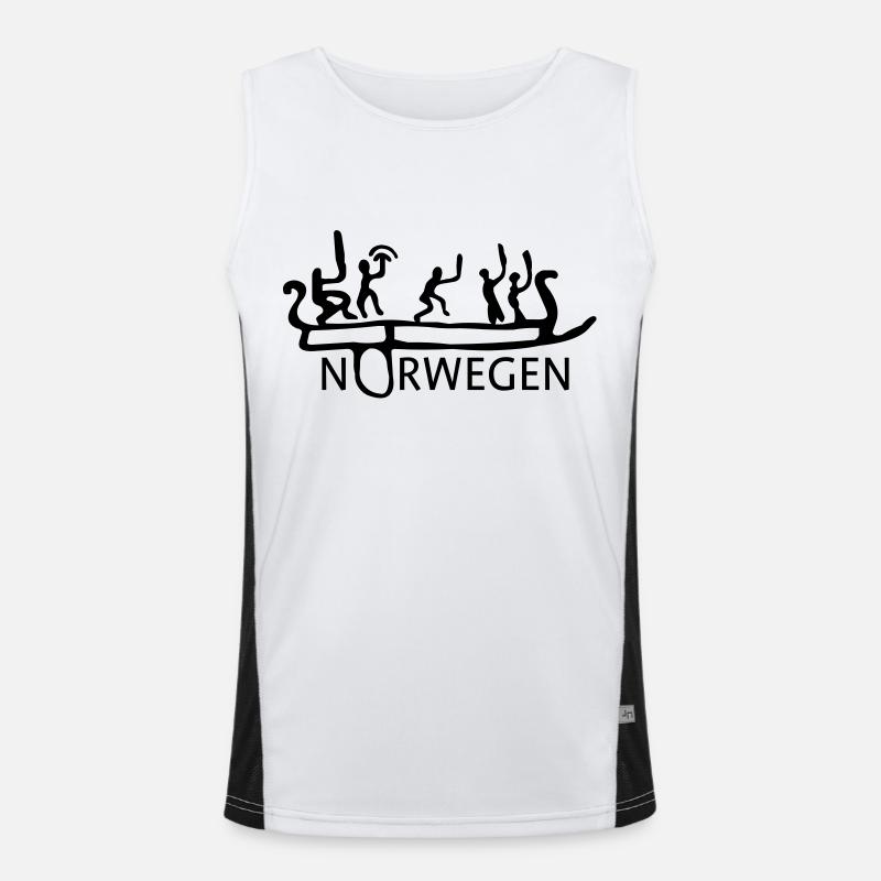 Norwegen Funktionelles Kontrast-Tank Top für Männer 