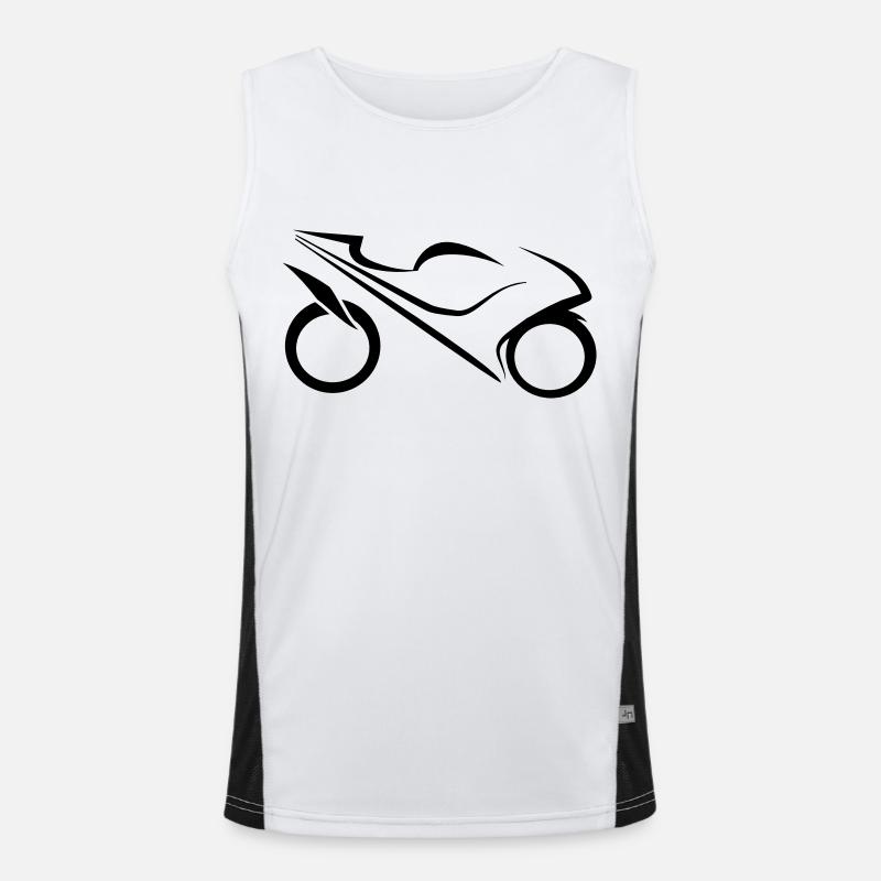 Sport Motorrad Funktionelles Kontrast-Tank Top für Männer 