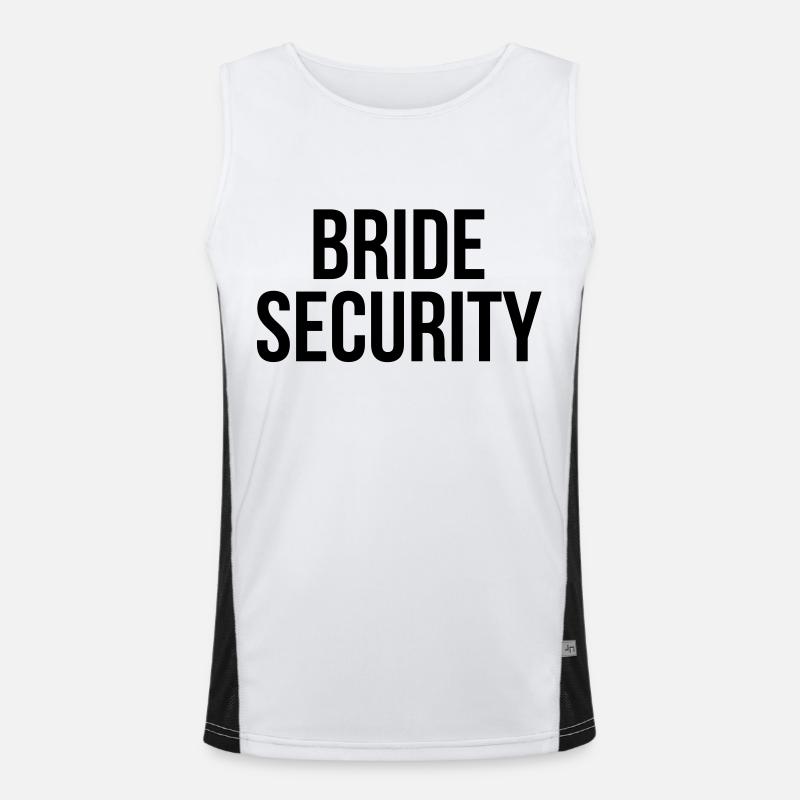 Bride security Funktionelles Kontrast-Tank Top für Männer 