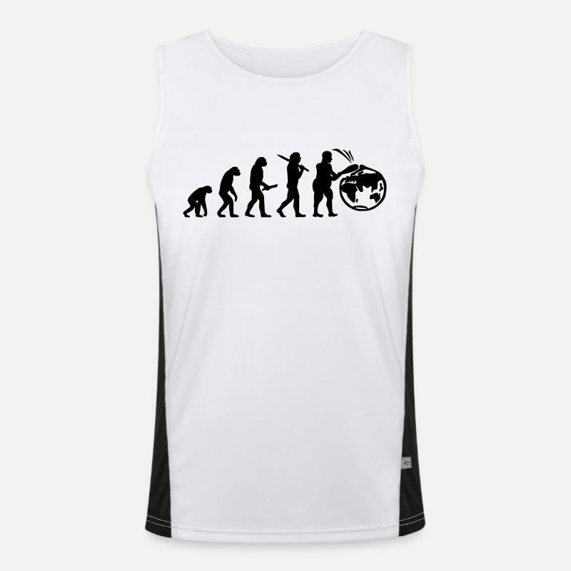 Evolution planete terre monde évolution Débardeur respirant contrasté Homme 