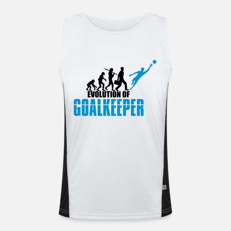goalkeeper entwickung evolution torwart torhueter Funktionelles Kontrast-Tank Top für Männer 