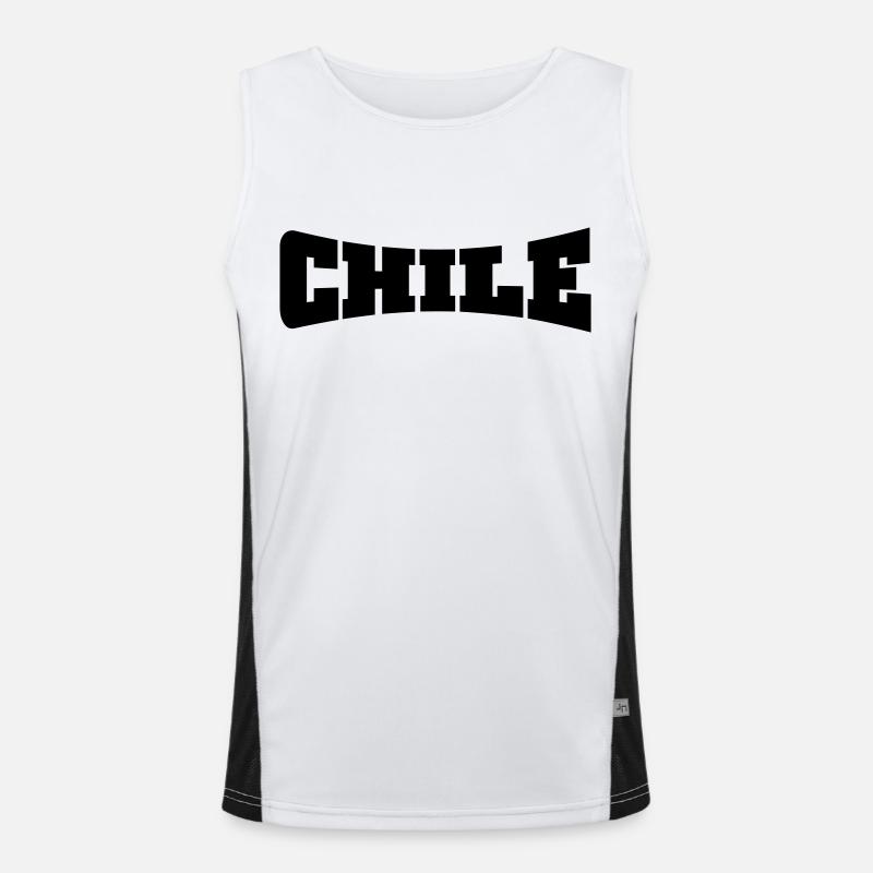 Chile logo - Men's Functional Contrast Tank Top  - white/black