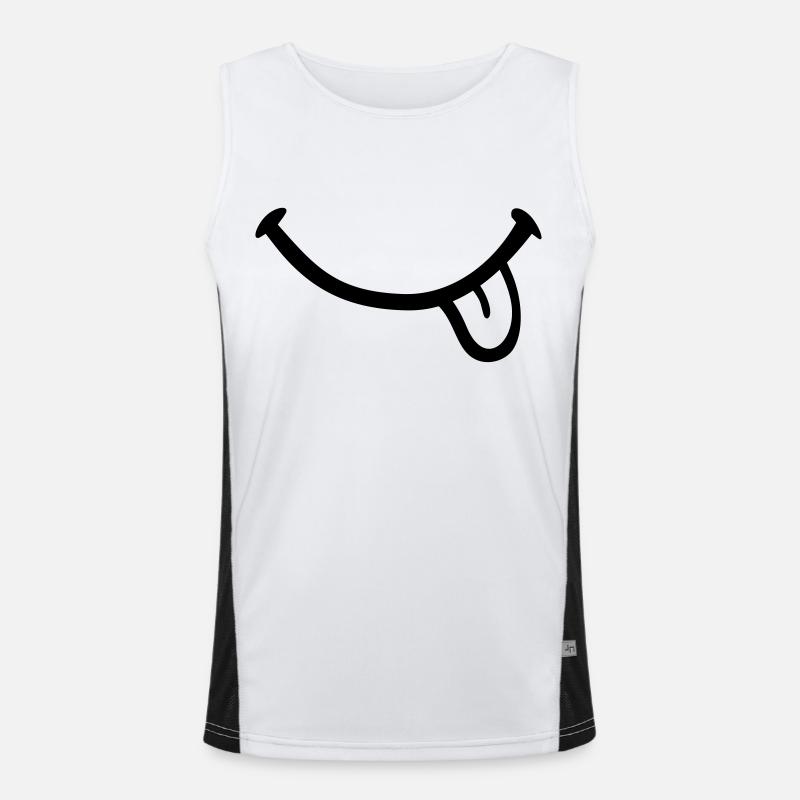 Smiley Langue Débardeur respirant contrasté Homme 