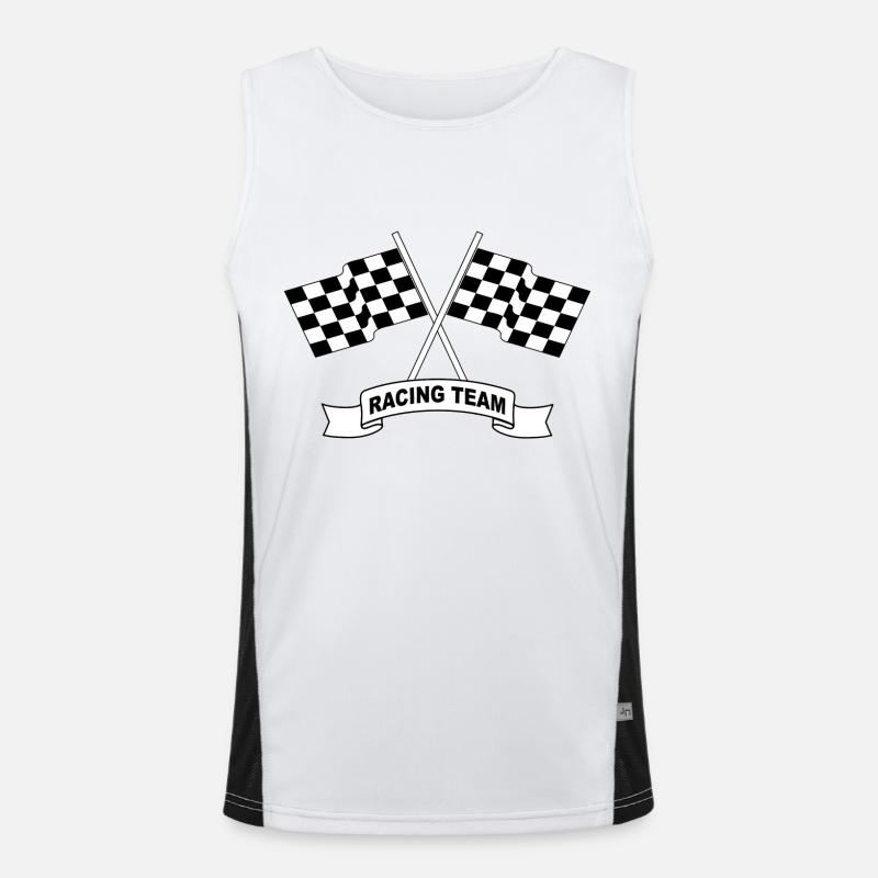 racing team flags Men's Functional Contrast Tank Top 