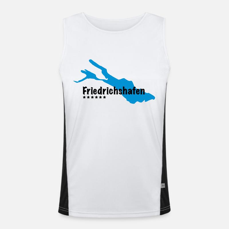 Friedrichshafen Bodensee Funktionelles Kontrast-Tank Top für Männer 
