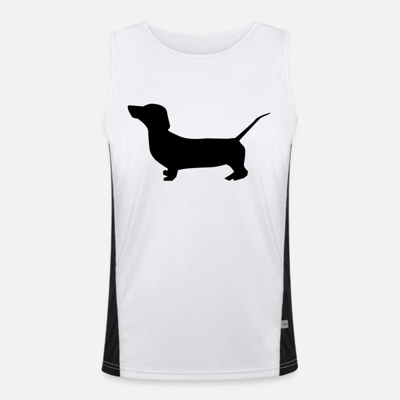 dog dackel Funktionelles Kontrast-Tank Top für Männer 