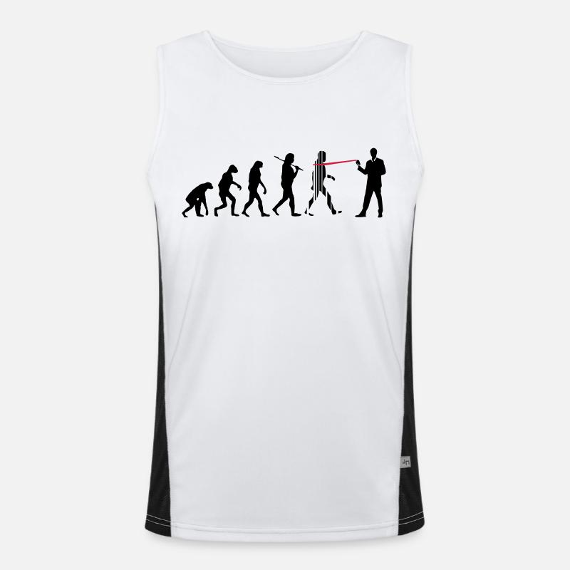 evolution nsa - Men's Functional Contrast Tank Top  - white/black