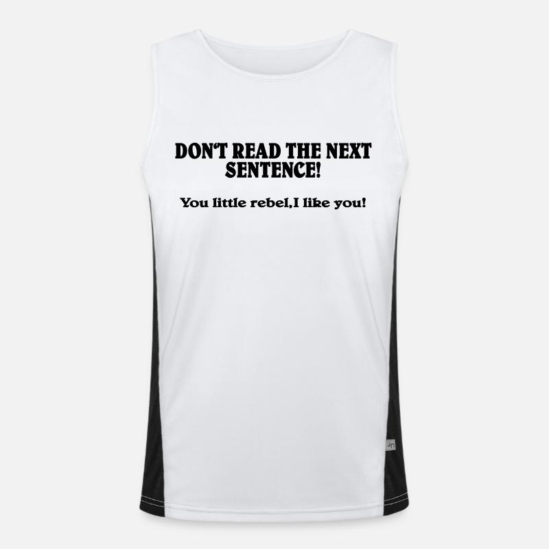 Don't read the next Sentence! Men's Functional Contrast Tank Top 