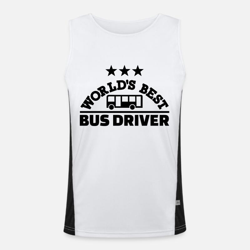 Best bus driver Men's Functional Contrast Tank Top 