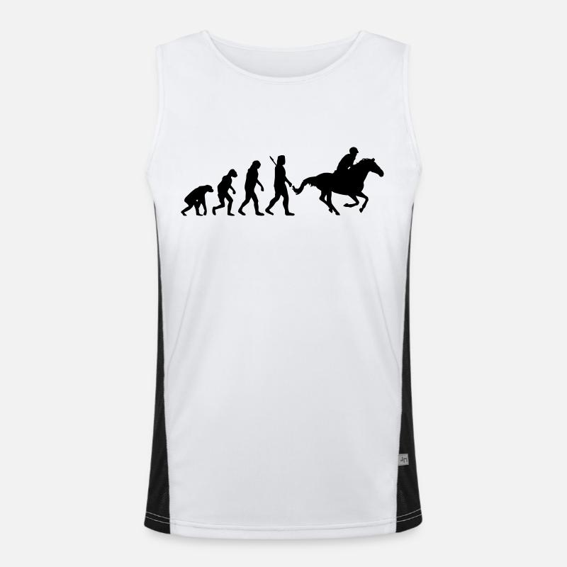 Evolution Reiten Funktionelles Kontrast-Tank Top für Männer 