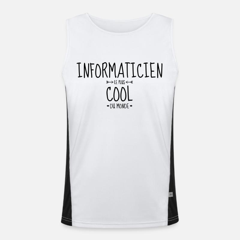 Computer Engineer Informatiker Informaticien Men's Functional Contrast Tank Top 