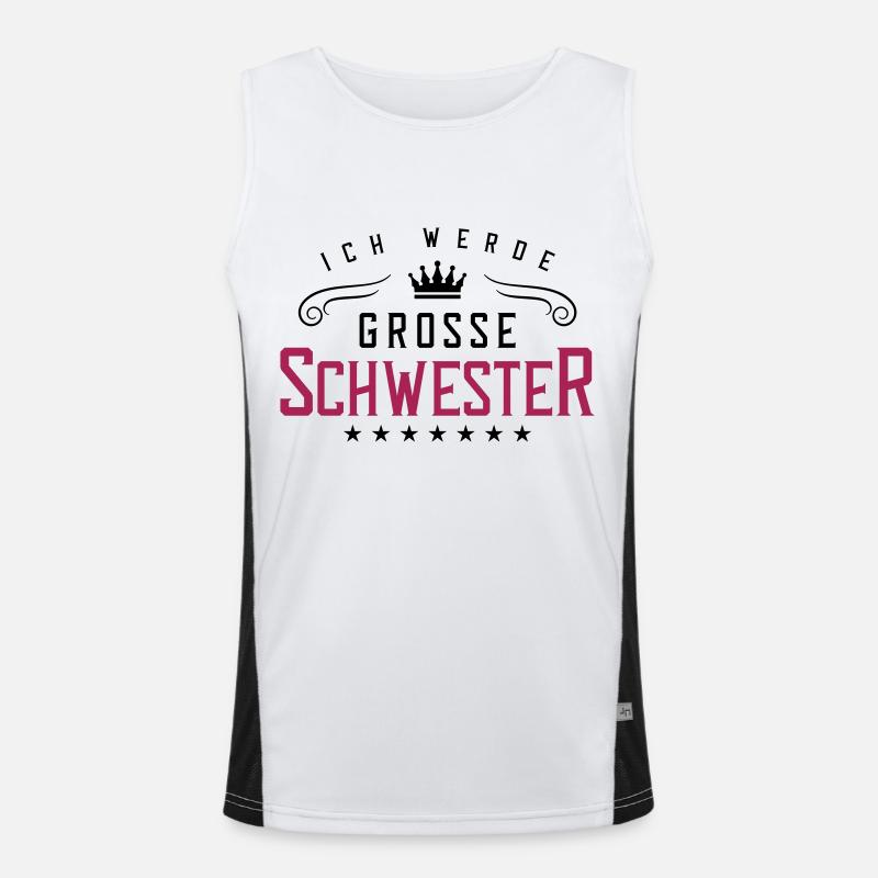 ich werde grosse schwester Funktionelles Kontrast-Tank Top für Männer 