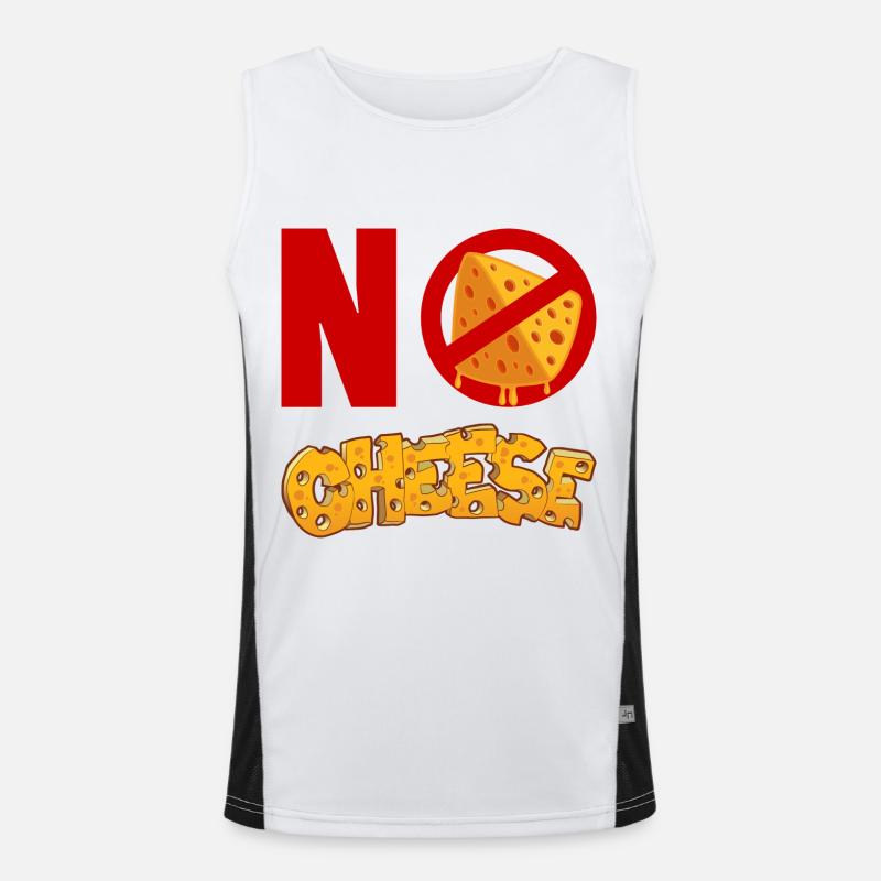 No cheese for those who don't like cheese Men's Functional Contrast Tank Top 