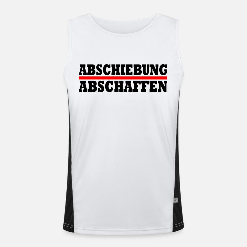 abschiebung abschaffen Funktionelles Kontrast-Tank Top für Männer 