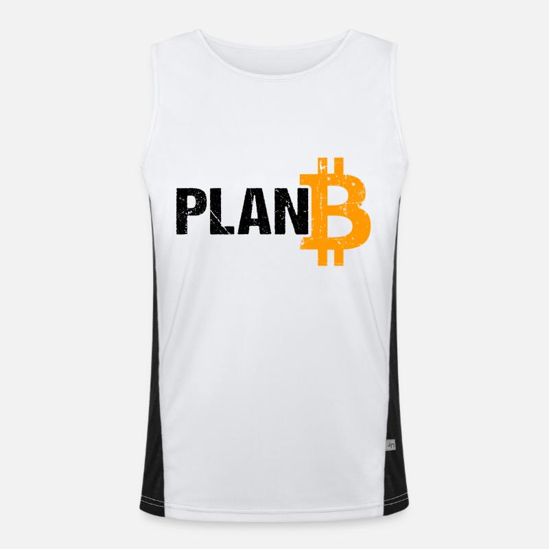 Plan B Bitcoin Cryptocurrency Men's Functional Contrast Tank Top 