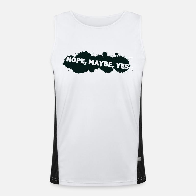 nope maybe yes Men's Functional Contrast Tank Top 