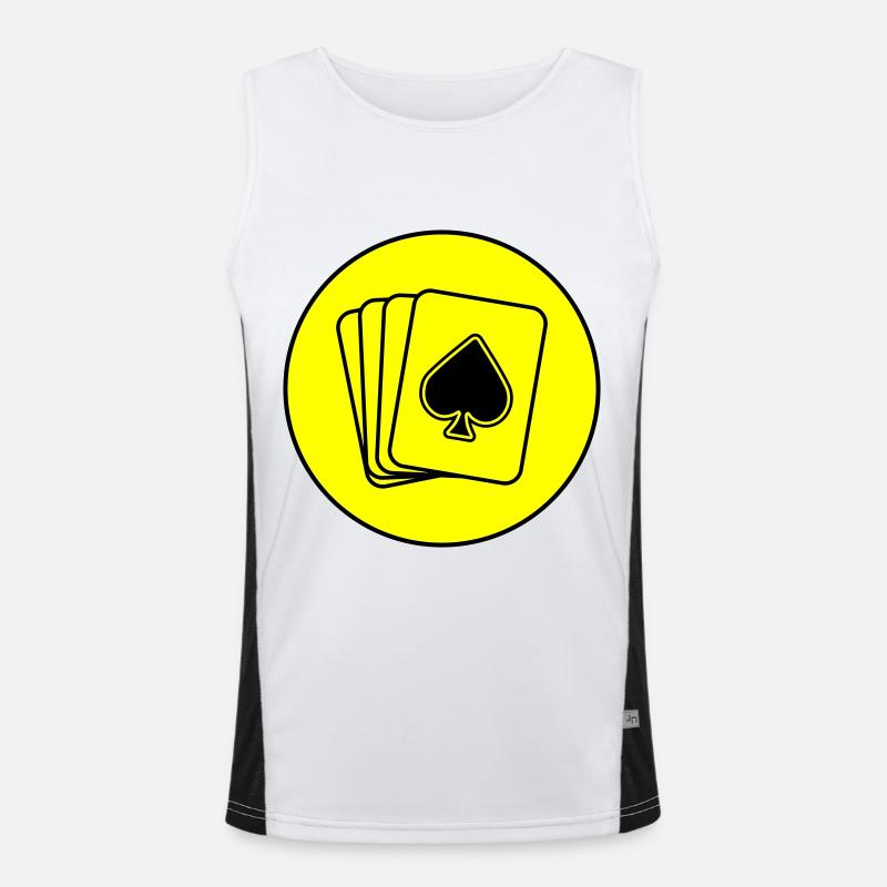Map Icon Circle Men's Functional Contrast Tank Top 