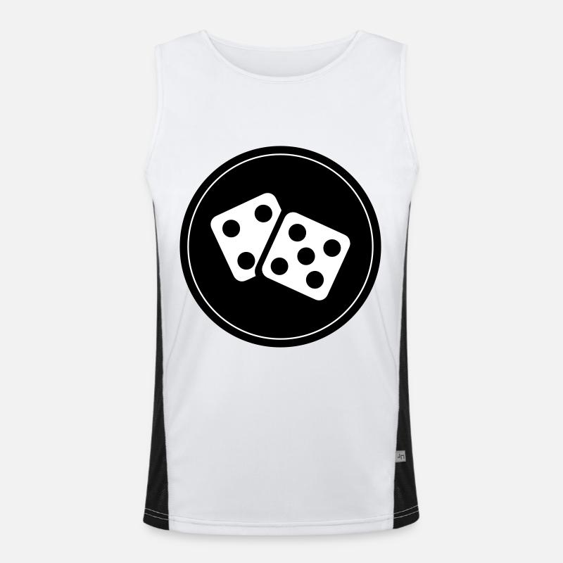 Dice Casino Circle Men's Functional Contrast Tank Top 