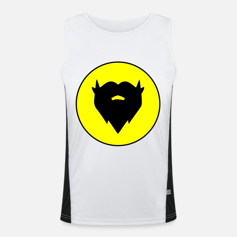 Bart symbol Funktionelles Kontrast-Tank Top für Männer 