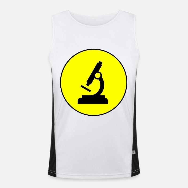Microscope Icon Icon - Men's Functional Contrast Tank Top  - white/black