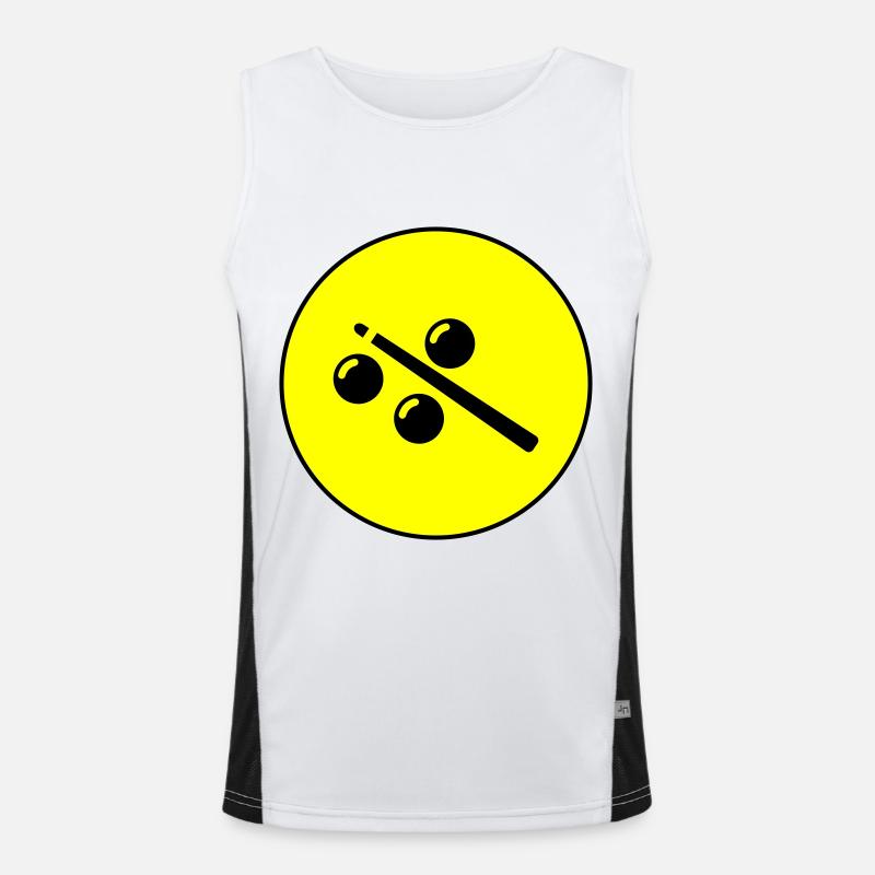 Billiards symbol icon - Men's Functional Contrast Tank Top - white/black