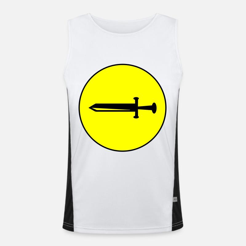 Sword Icon Icon - Men's Functional Contrast Tank Top  - white/black