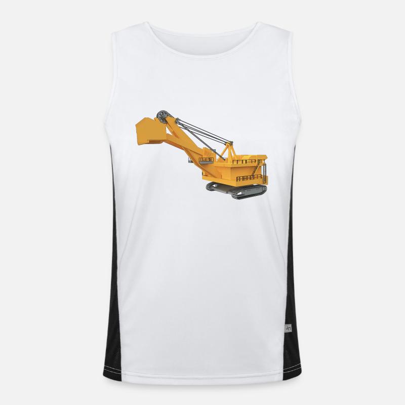 Riesiger Bagger Funktionelles Kontrast-Tank Top für Männer 