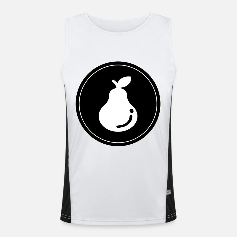 Pear Fruit - Men's Functional Contrast Tank Top  - white/black