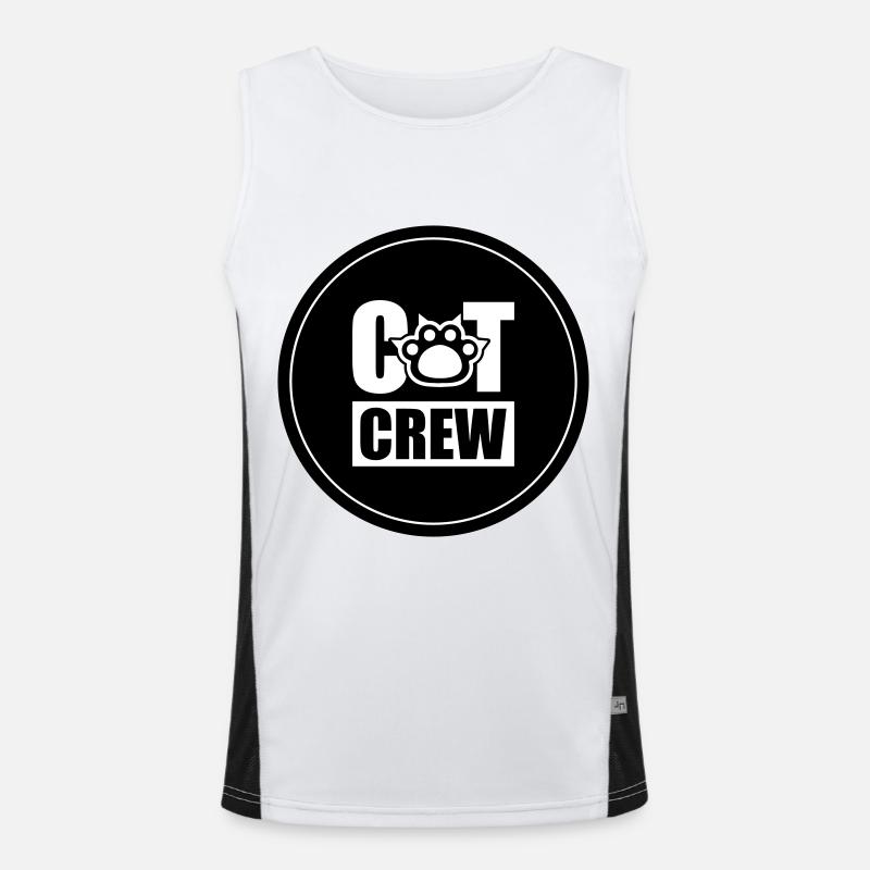 Cat Crew Circle - Men's Functional Contrast Tank Top  - white/black