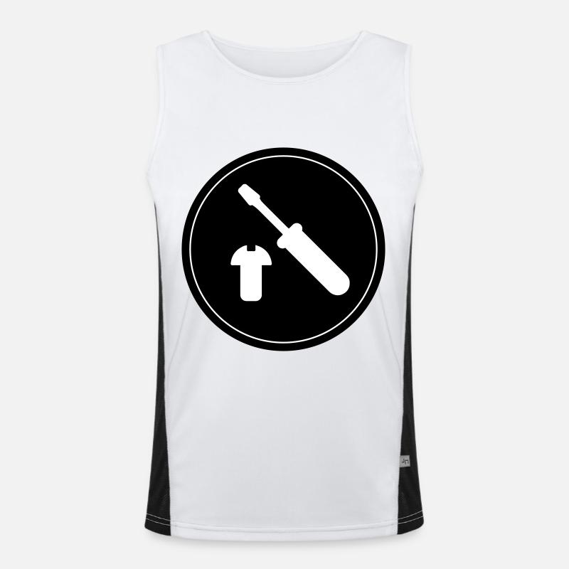 Screwdriver Symbol Men's Functional Contrast Tank Top 