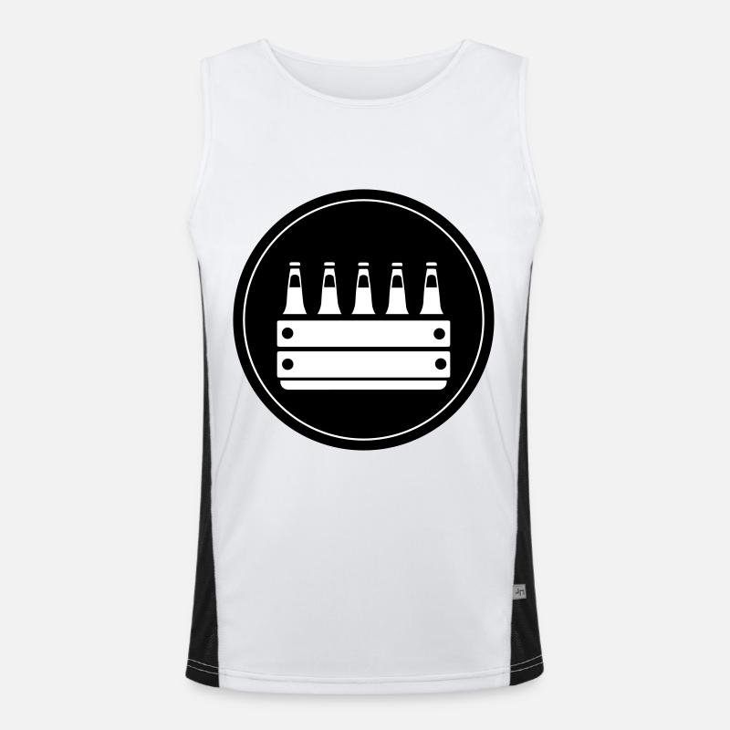 Beer crate crate beer - Men's Functional Contrast Tank Top - white/black
