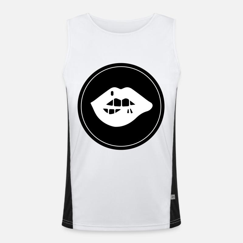 Lip icon Men's Functional Contrast Tank Top 