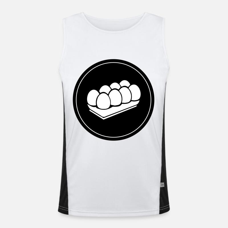 Eggs symbol - Men's Functional Contrast Tank Top  - white/black
