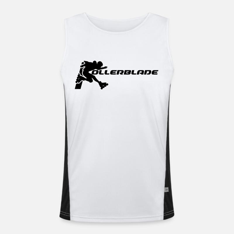 Rollerblader silhouette noir Débardeur respirant contrasté Homme 