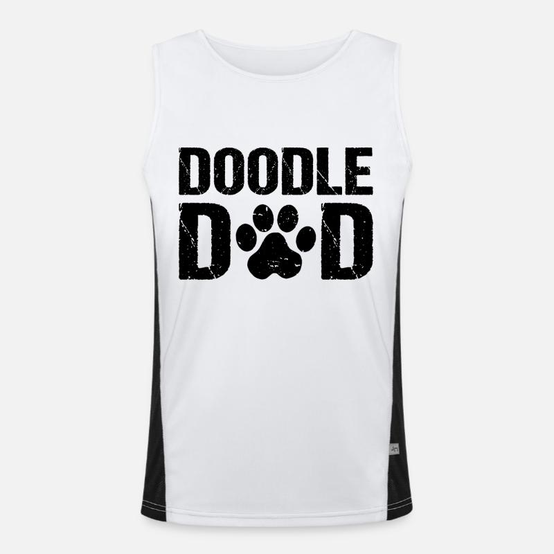 Doodle Dad Doodle Dogs Men's Functional Contrast Tank Top 