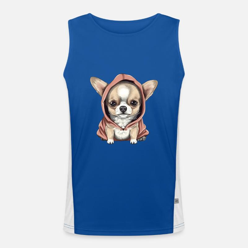 Chihuahua Funktionelles Kontrast-Tank Top für Männer 