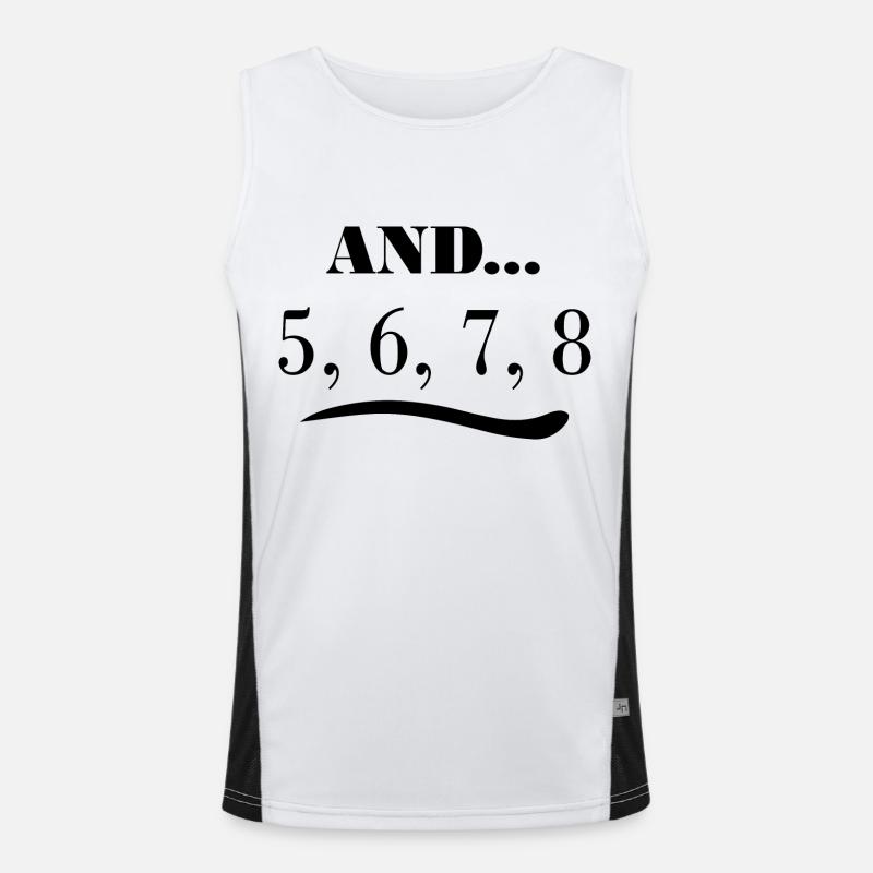 Dancing Dance Music Men's Functional Contrast Tank Top 