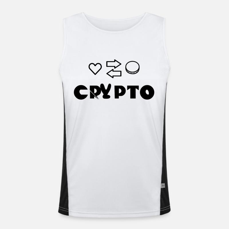 Crypto Bitcoin Trading Funktionelles Kontrast-Tank Top für Männer 