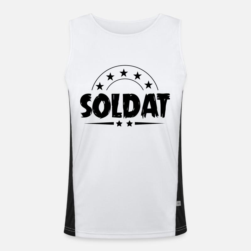 Soldat Beruf Funktionelles Kontrast-Tank Top für Männer 