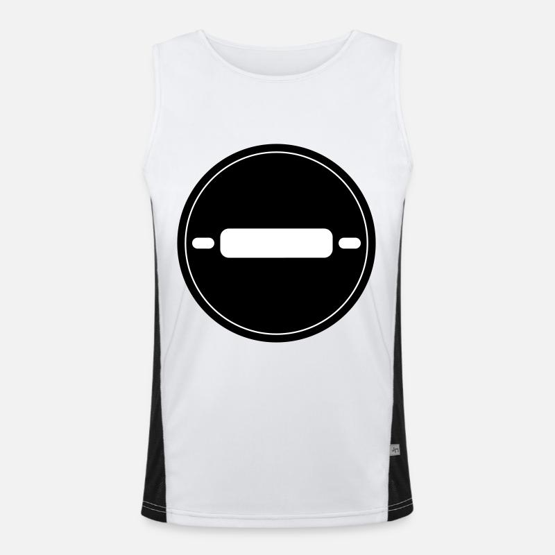 Kitchen roll baking rolling pin - Men's Functional Contrast Tank Top  - white/black