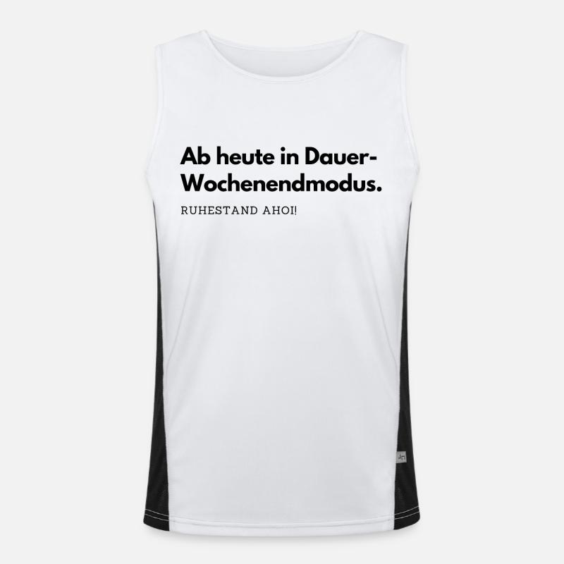 Ab heute in Dauer-Wochenendmodus. Funktionelles Kontrast-Tank Top für Männer 