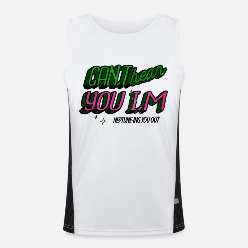 planets gift idea telescope geek Funktionelles Kontrast-Tank Top für Männer 