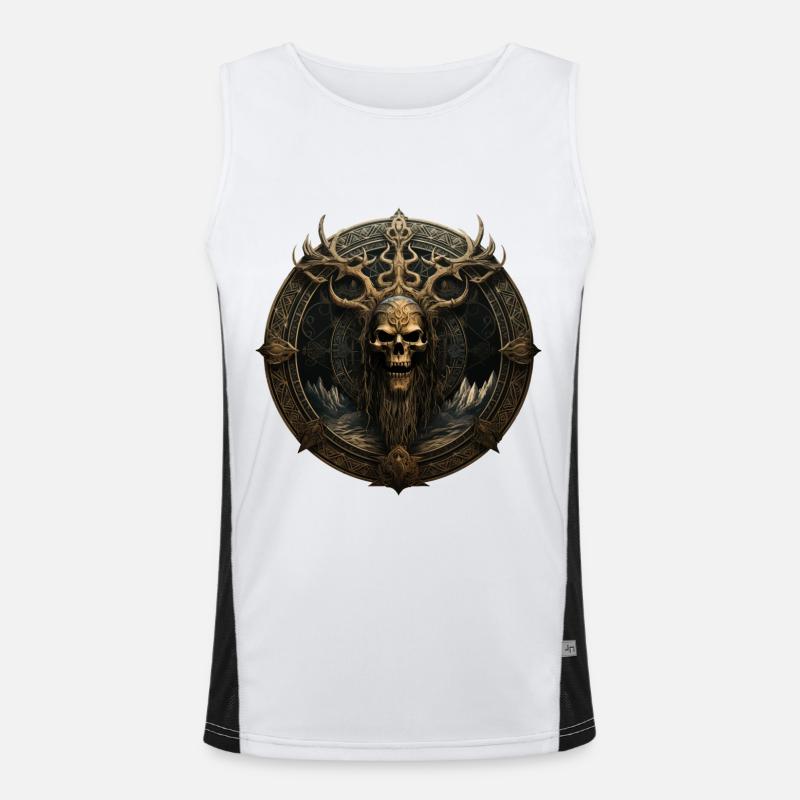 Wikinger Wahrzeichen Funktionelles Kontrast-Tank Top für Männer 